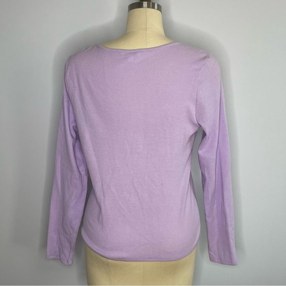 Juicy By Juicy Couture Womens Boat Neck Long Sleeve T-Shirt-Lilac- Size XL- NWT - Picture 6 of 9